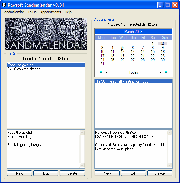 Main screen